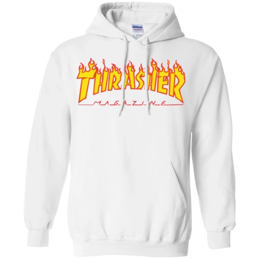 Thrasher толстовка с капюшоном Flame White (M размер)