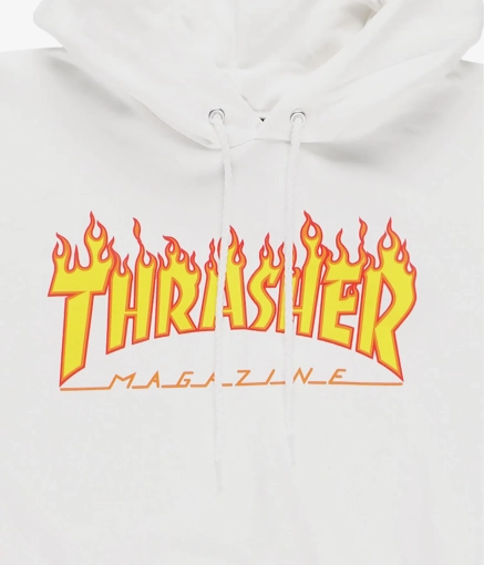 Thrasher толстовка с капюшоном Flame White (M размер)