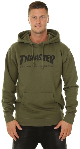 Thrasher Džemperis ar kapuci Skate Mag Army Green