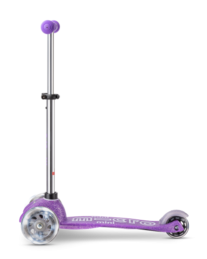 Micro Mini Deluxe Glitter LED skrejritenis