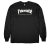Thrasher krekls ar garām piedurknēm Skate Mag Black