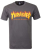 Thrasher T-krekls Flame Charcoal