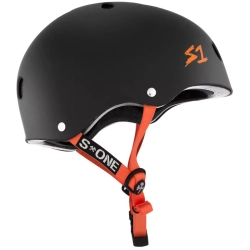 S-One V2 Lifer ķivere M Melns matte Oranžs straps