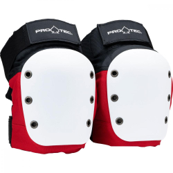Pro-Tec Knee Pads Open Back Sarkans-White-Melns XL