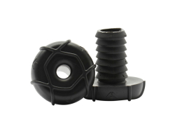 Bar Ends 2pcs Melns Blunt