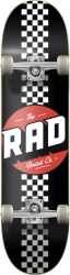 RAD Checker Stripe Complete Skateboard 8 Melns