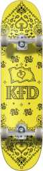 KFD Bandana Complete Skateboard 7.75 Dzeltens