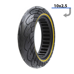 Segway Ninebot Max G30 10X2.50 perforated tyre with Dzeltens line