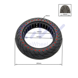 Max G30 10X2.50 perforated tyre WITH Sarkans DOTS