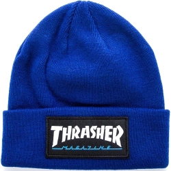 Thrasher Logo Patch Beanie Navy Zils