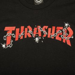 Thrasher T-shirt Chains by Daniel Shepard Black M size