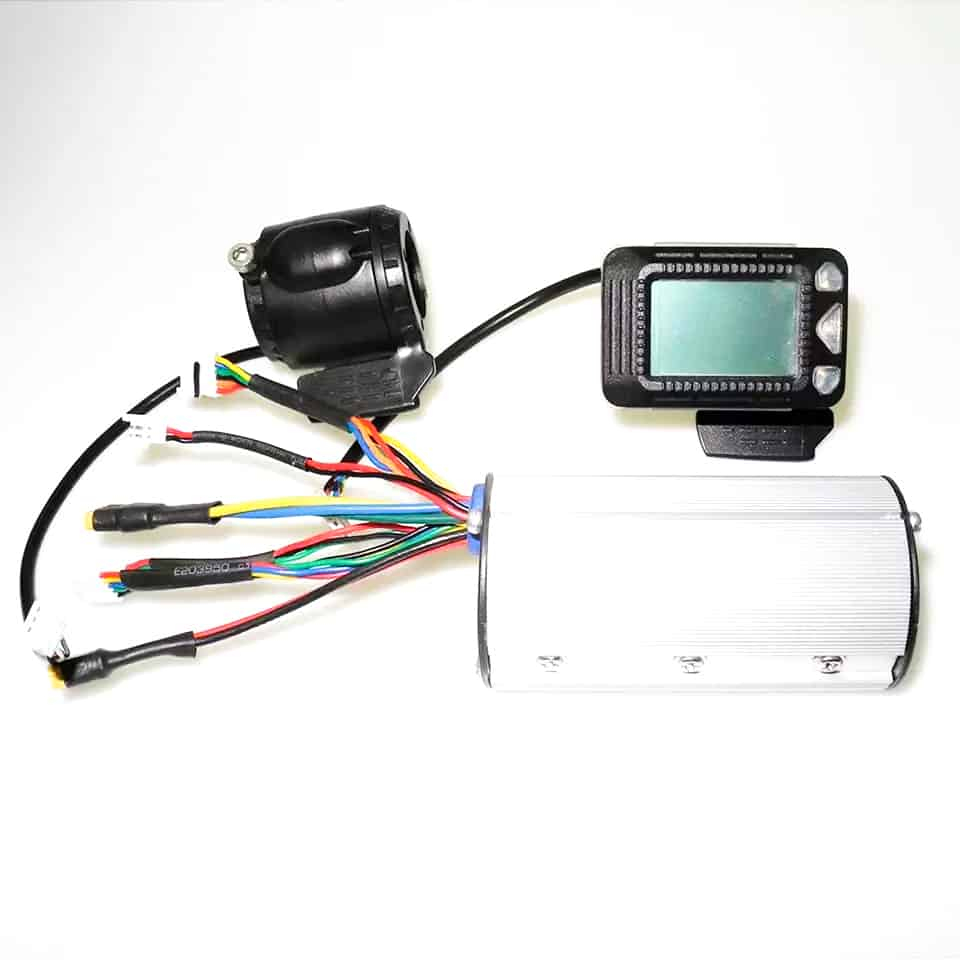 Kit controlador BLDC 24V 250W + display LCD con acelerador + freno.