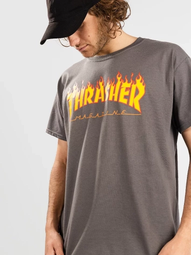 Thrasher майка Flame Charcoal