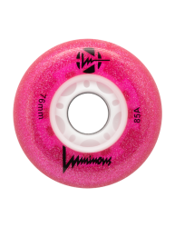 LUMINOUS LED WHEELS 76mm 1 set glitter pink