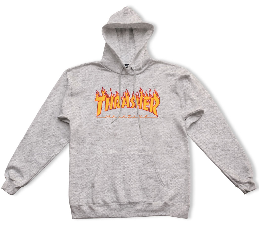 Thrasher Hoodie Flame Grey