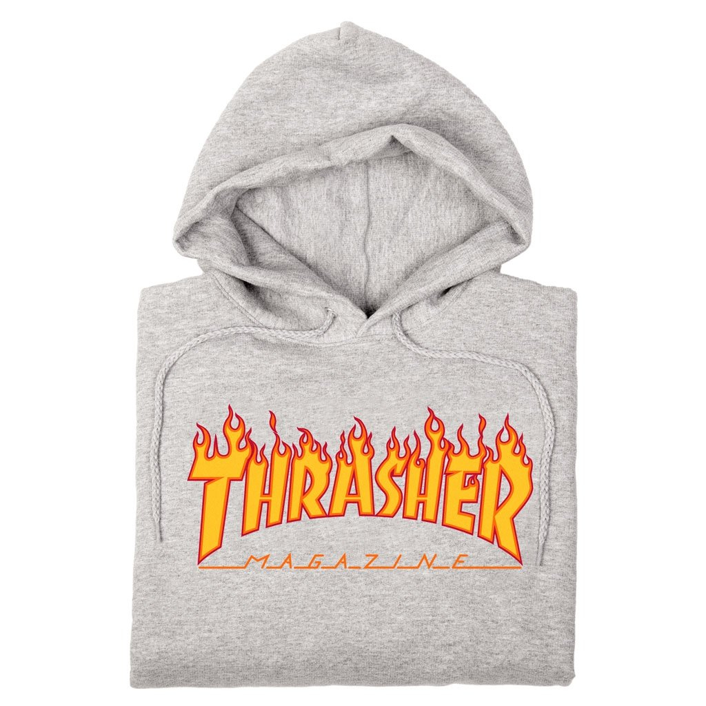 Thrasher Hoodie Flame Grey