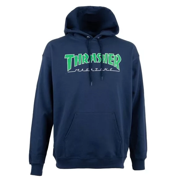 Thrasher Džemperis ar kapuci Outlined Navy Blue