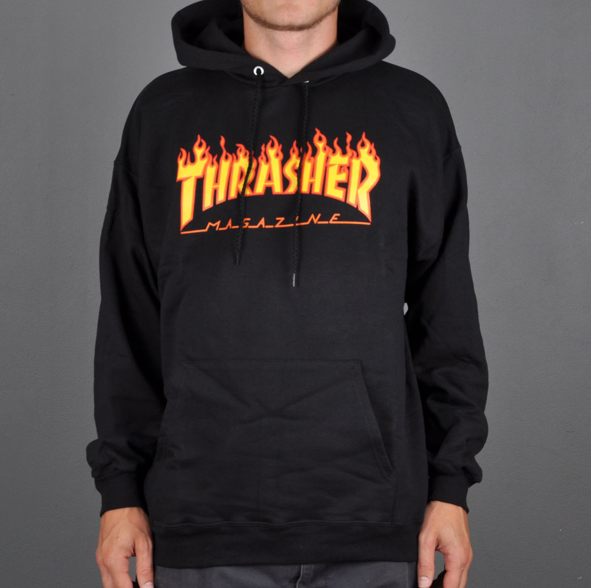 Thrasher Hoodie Flame Black